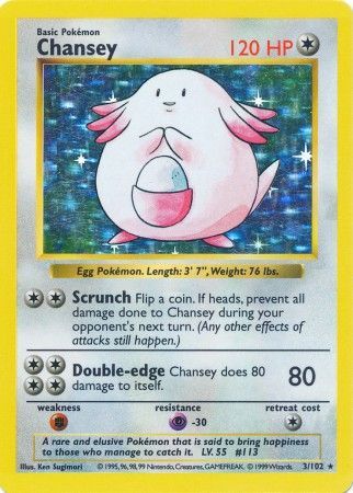 Chansey (3/102) [Base Set Shadowless Unlimited] | Nerdhalla Games