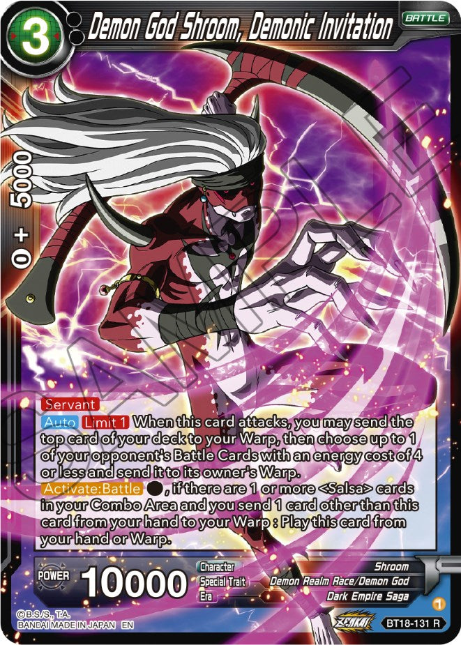 Demon God Shroom, Demonic Invitation (BT18-131) [Dawn of the Z-Legends] | Nerdhalla Games