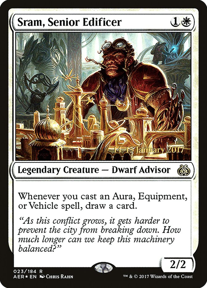 Sram, Senior Edificer  [Aether Revolt Prerelease Promos] | Nerdhalla Games