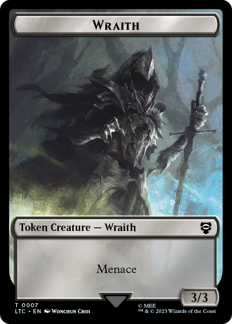 Goblin // Wraith Double-Sided Token [The Lord of the Rings: Tales of Middle-Earth Commander Tokens] | Nerdhalla Games