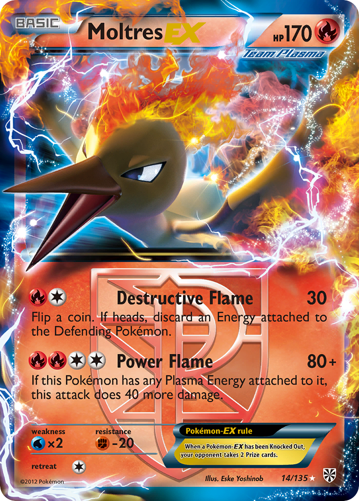 Moltres EX (14/135) [Black & White: Plasma Storm] | Nerdhalla Games