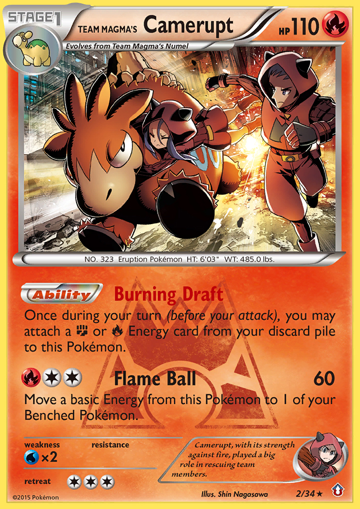 Team Magma's Camerupt (2/34) [XY: Double Crisis] | Nerdhalla Games