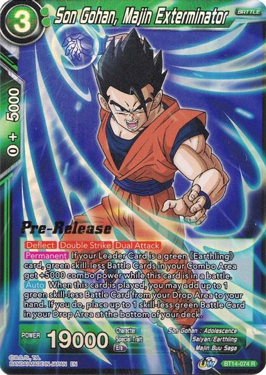 Son Gohan, Majin Exterminator (BT14-074) [Cross Spirits Prerelease Promos] | Nerdhalla Games