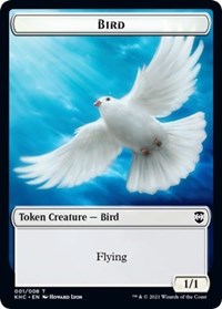 Bird (001) // Soldier Double-sided Token [Kaldheim Commander Tokens] | Nerdhalla Games