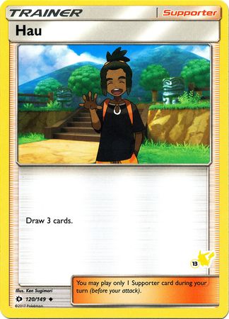 Hau (120/149) (Pikachu Stamp #13) [Battle Academy 2020] | Nerdhalla Games