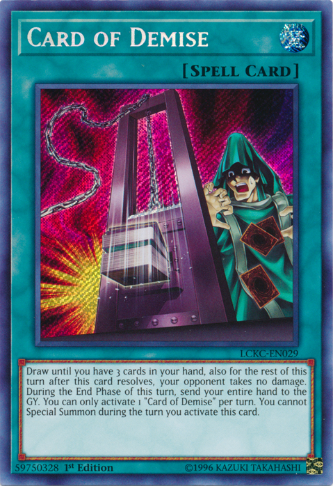 Card of Demise [LCKC-EN029] Secret Rare | Nerdhalla Games