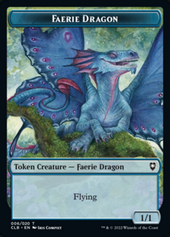 Treasure // Faerie Dragon Double-sided Token [Commander Legends: Battle for Baldur's Gate Tokens] | Nerdhalla Games