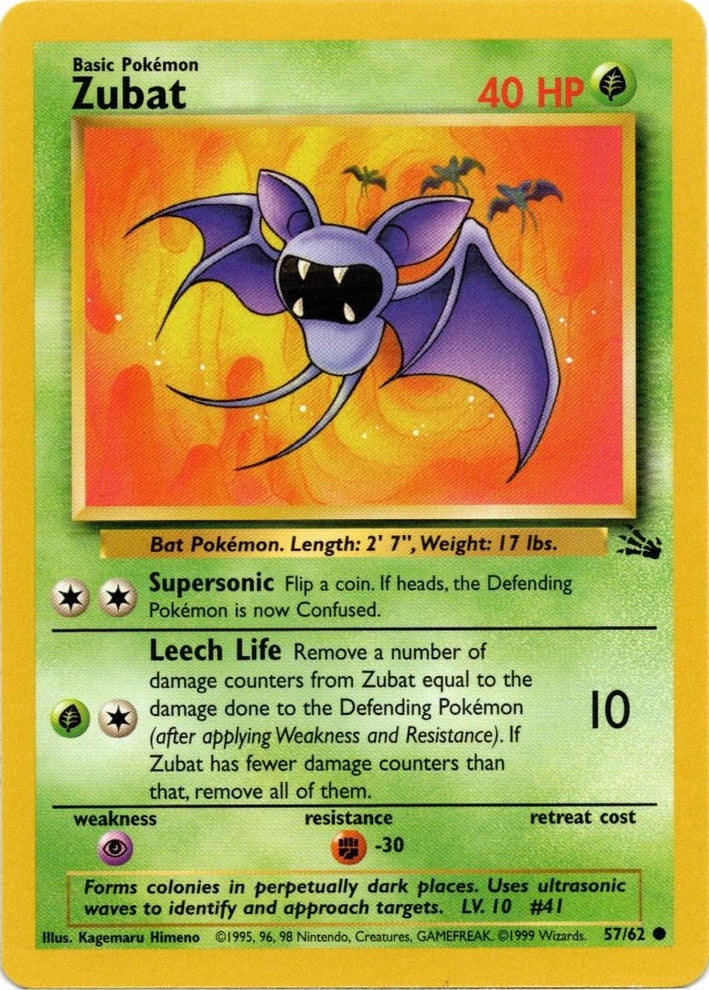 Zubat (57/62) [Fossil Unlimited] | Nerdhalla Games