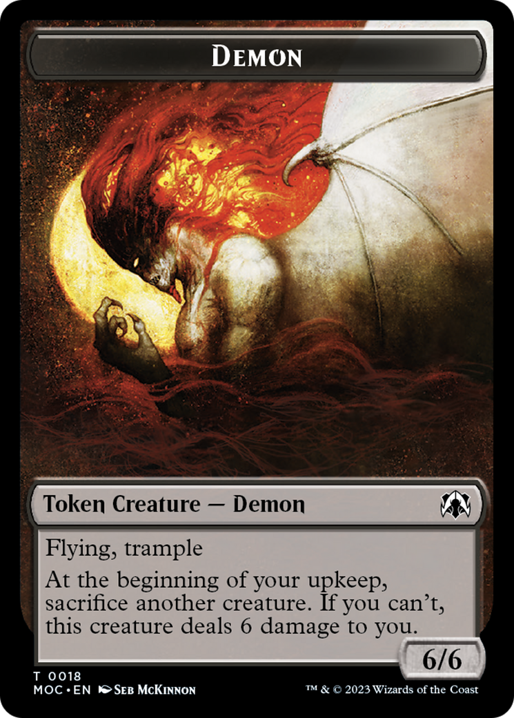 Angel (3) // Demon Double-Sided Token [March of the Machine Commander Tokens] | Nerdhalla Games