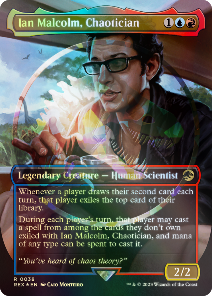 Ian Malcolm, Chaotician Emblem (Borderless) [Jurassic World Collection Tokens] | Nerdhalla Games