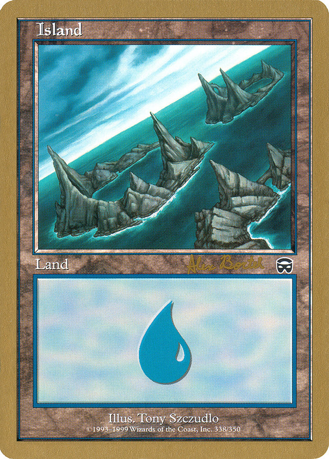 Island (ab338a) (Alex Borteh) [World Championship Decks 2001] | Nerdhalla Games