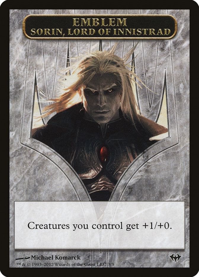 Sorin, Lord of Innistrad Emblem [Dark Ascension Tokens] | Nerdhalla Games