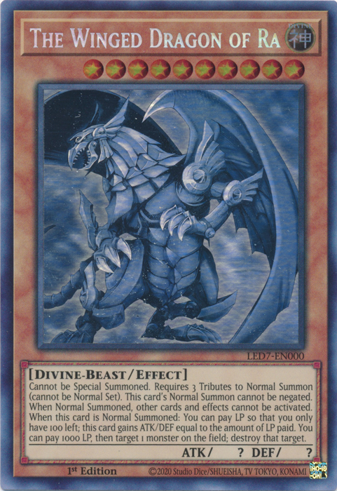 The Winged Dragon of Ra (Ghost Rare) [LED7-EN000] Ghost Rare | Nerdhalla Games