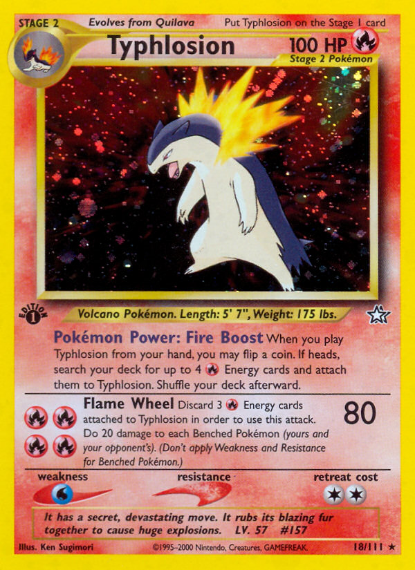 Typhlosion (18/111) [Neo Genesis 1st Edition] | Nerdhalla Games