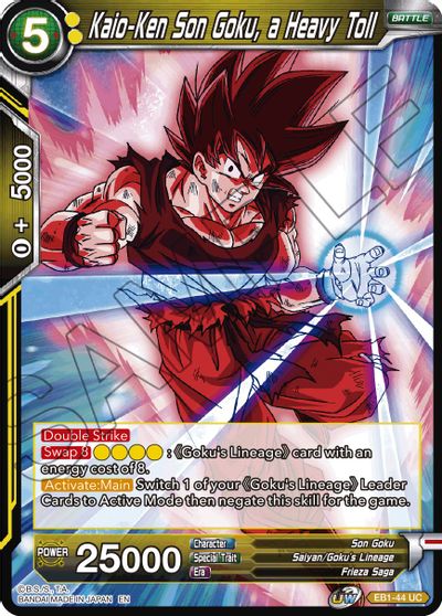 Kaio-Ken Son Goku, a Heavy Toll (EB1-44) [Battle Evolution Booster] | Nerdhalla Games