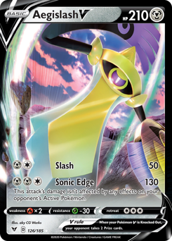 Aegislash V (126/185) [Sword & Shield: Vivid Voltage] | Nerdhalla Games