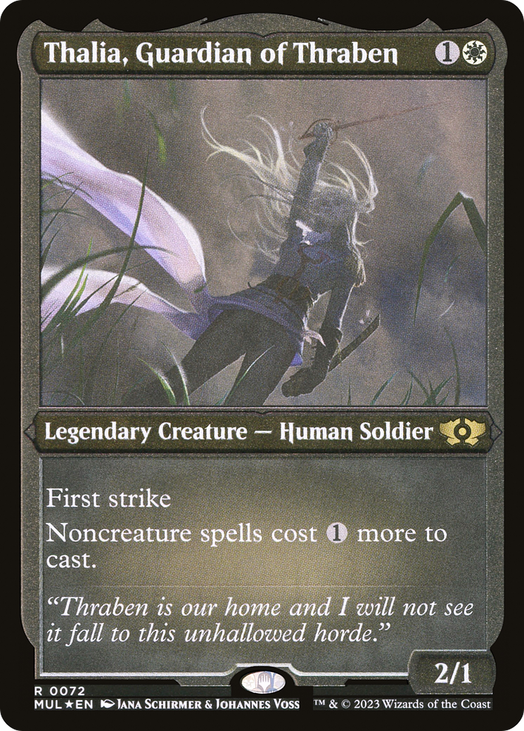 Thalia, Guardian of Thraben (Foil Etched) [Multiverse Legends] | Nerdhalla Games