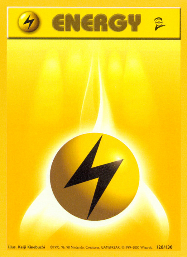 Lightning Energy (128/130) [Base Set 2] | Nerdhalla Games