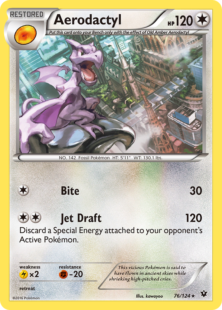 Aerodactyl (76/124) [XY: Fates Collide] | Nerdhalla Games