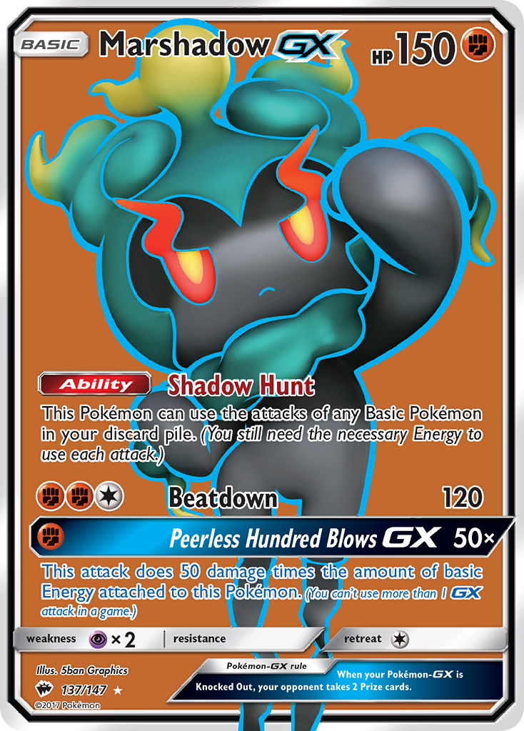 Marshadow GX (137/147) [Sun & Moon: Burning Shadows] | Nerdhalla Games