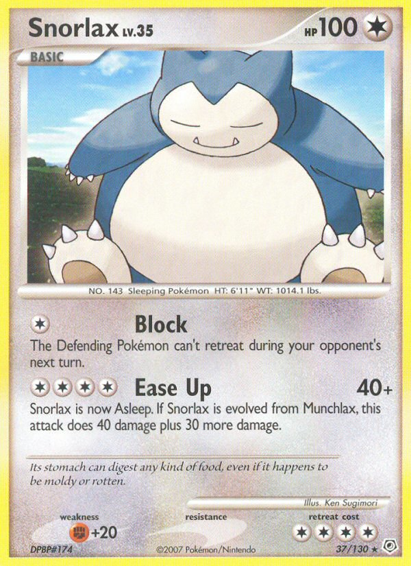 Snorlax (37/130) [Diamond & Pearl: Base Set] | Nerdhalla Games