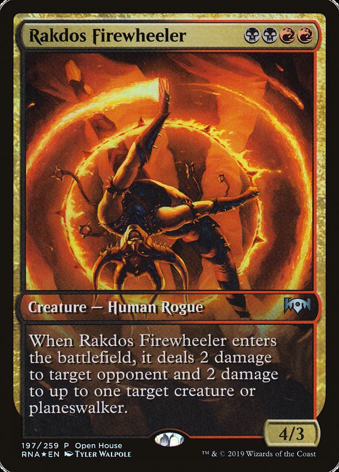 Rakdos Firewheeler (Open House) (Extended) [Ravnica Allegiance Promos] | Nerdhalla Games