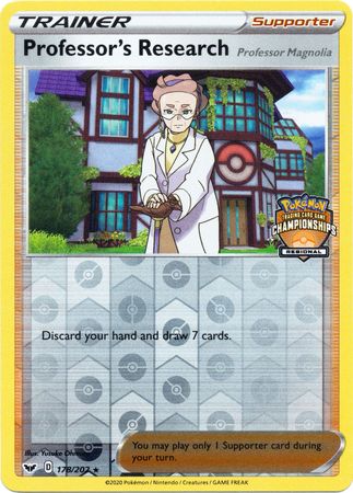 Professor's Research (178/202) (Regional Championship Promo) [Sword & Shield: Base Set] | Nerdhalla Games