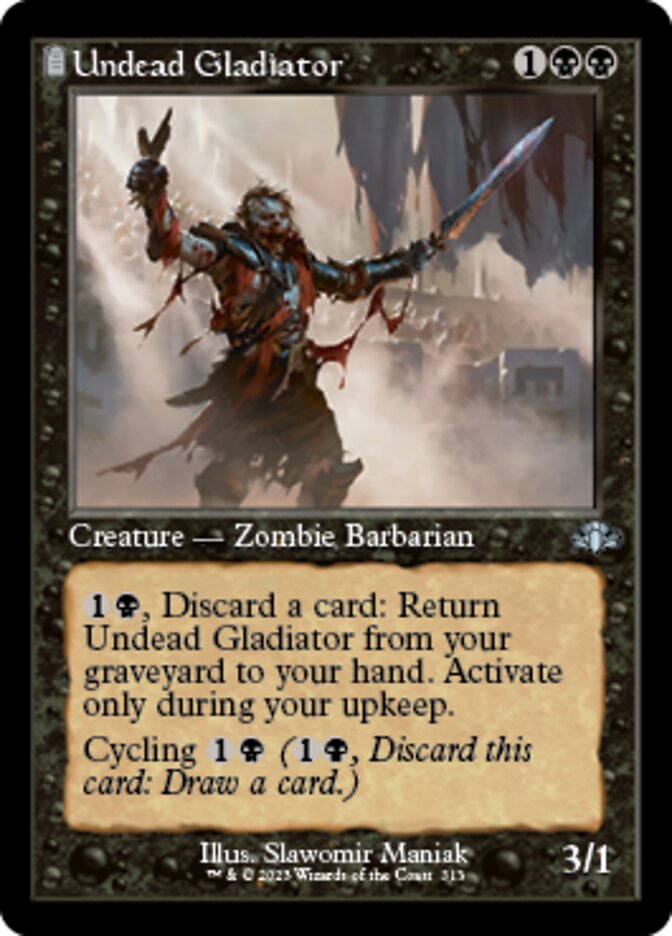 Undead Gladiator (Retro) [Dominaria Remastered] | Nerdhalla Games