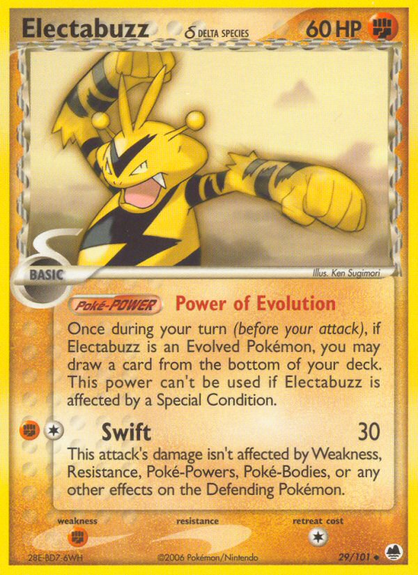 Electabuzz (29/101) (Delta Species) [EX: Dragon Frontiers] | Nerdhalla Games