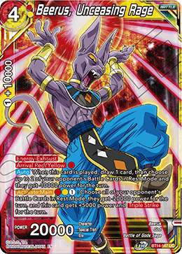 Beerus, Unceasing Rage (BT14-147) [Cross Spirits] | Nerdhalla Games