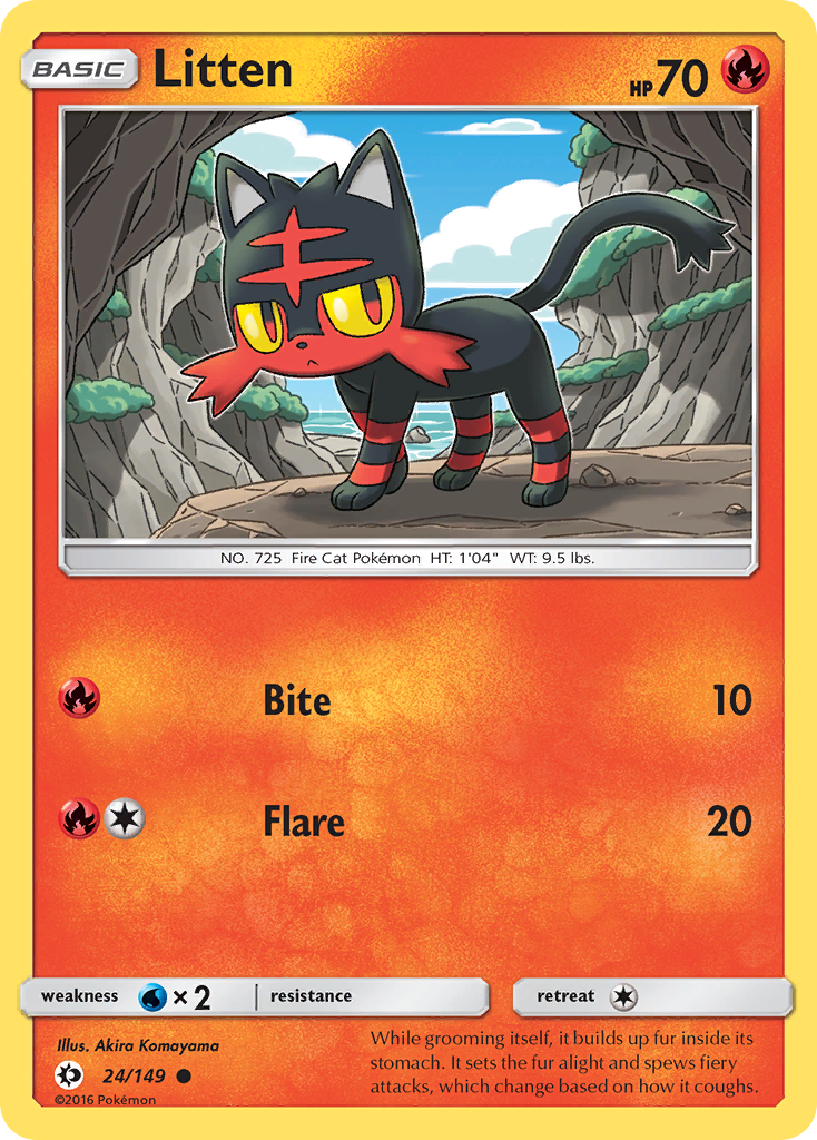 Litten (24/149) [Sun & Moon: Base Set] | Nerdhalla Games