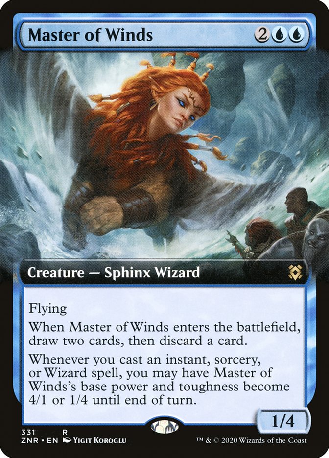 Master of Winds (Extended Art) [Zendikar Rising] | Nerdhalla Games