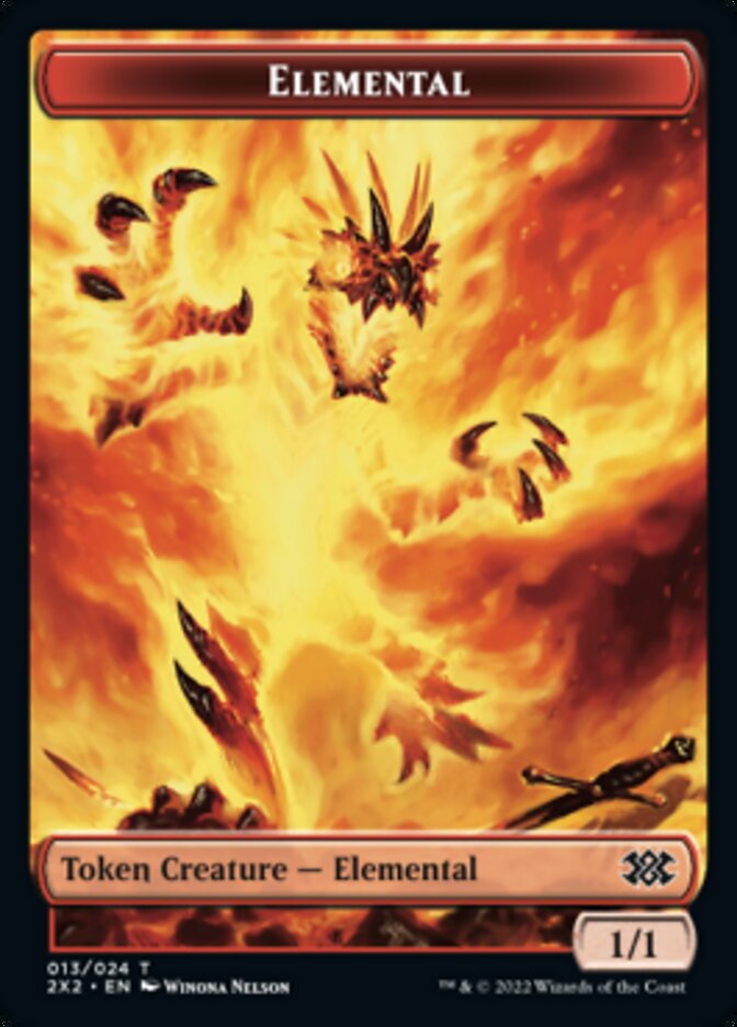 Elemental // Aven Initiate Double-sided Token [Double Masters 2022 Tokens] | Nerdhalla Games