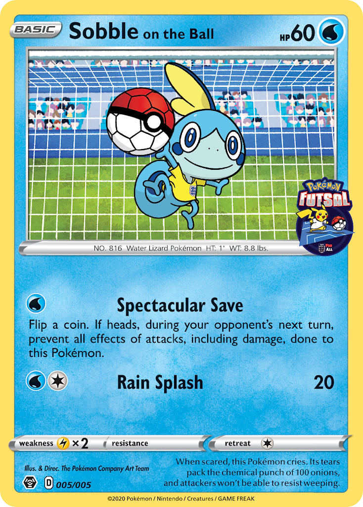 Sobble on the Ball (005/005) [Pokemon Futsal Collection] | Nerdhalla Games