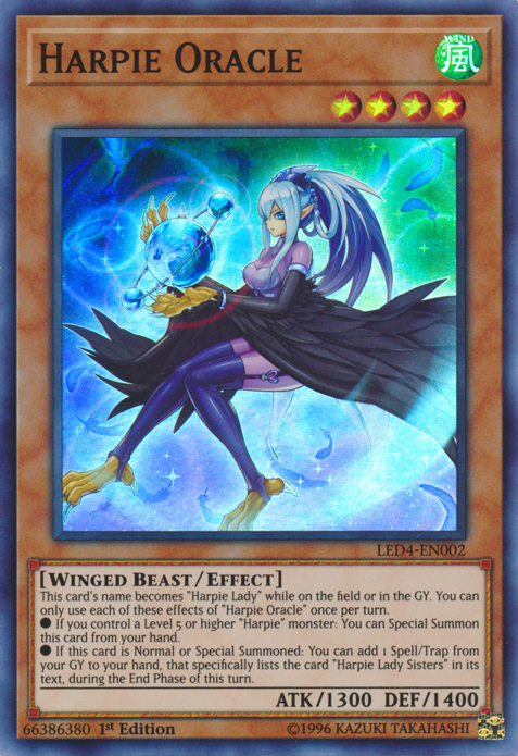 Harpie Oracle [LED4-EN002] Super Rare | Nerdhalla Games