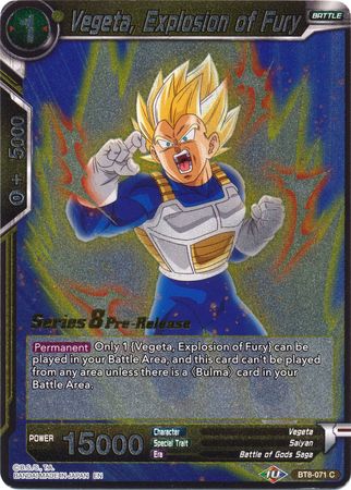 Vegeta, Explosion of Fury [BT8-071_PR] | Nerdhalla Games