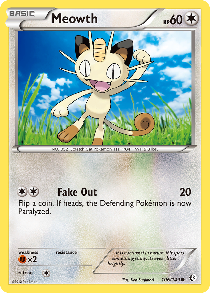 Meowth (106/149) [Black & White: Boundaries Crossed] | Nerdhalla Games