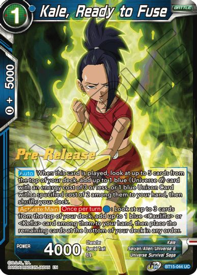 Kale, Ready to Fuse (BT15-044) [Saiyan Showdown Prerelease Promos] | Nerdhalla Games