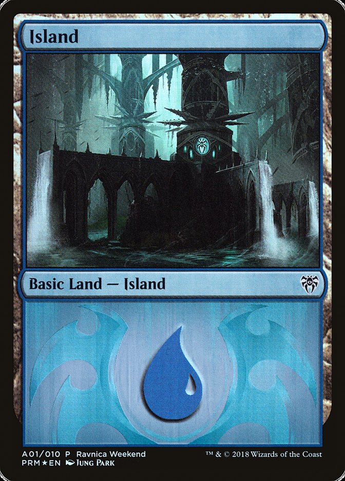 Island (A01) [Guilds of Ravnica Ravnica Weekend] | Nerdhalla Games