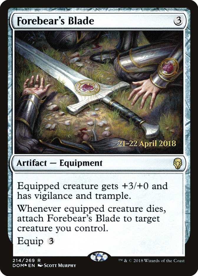 Forebear's Blade  [Dominaria Prerelease Promos] | Nerdhalla Games