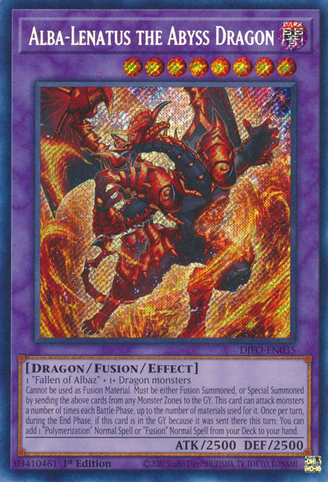 Alba-Lenatus the Abyss Dragon [DIFO-EN035] Secret Rare | Nerdhalla Games