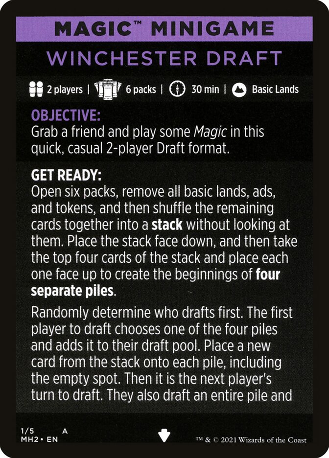 Winchester Draft (Magic Minigame) [Modern Horizons 2 Minigame] | Nerdhalla Games