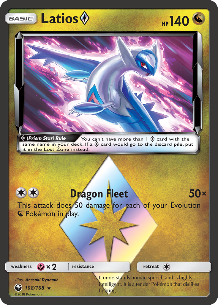 Latios (108/168) (Prism Star) [Sun & Moon: Celestial Storm] | Nerdhalla Games