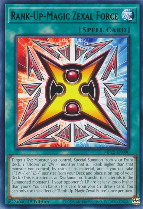 Rank-Up-Magic Zexal Force [MP22-EN090] Rare | Nerdhalla Games