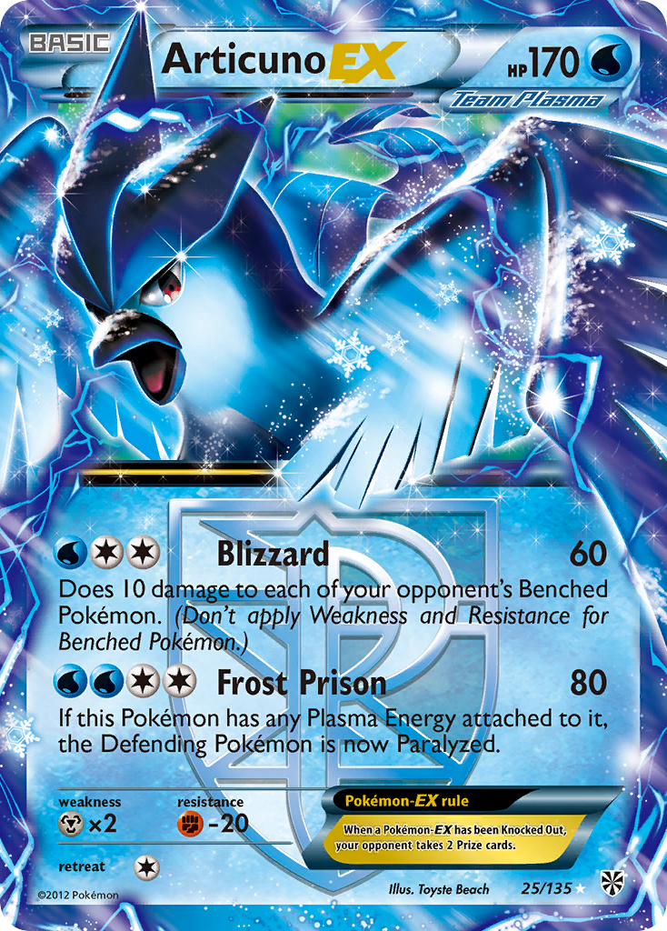 Articuno EX (25/135) [Black & White: Plasma Storm] | Nerdhalla Games