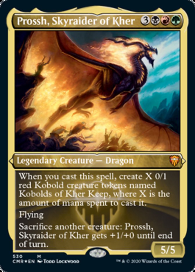 Prossh, Skyraider of Kher (Etched Foil) [Commander Legends] | Nerdhalla Games