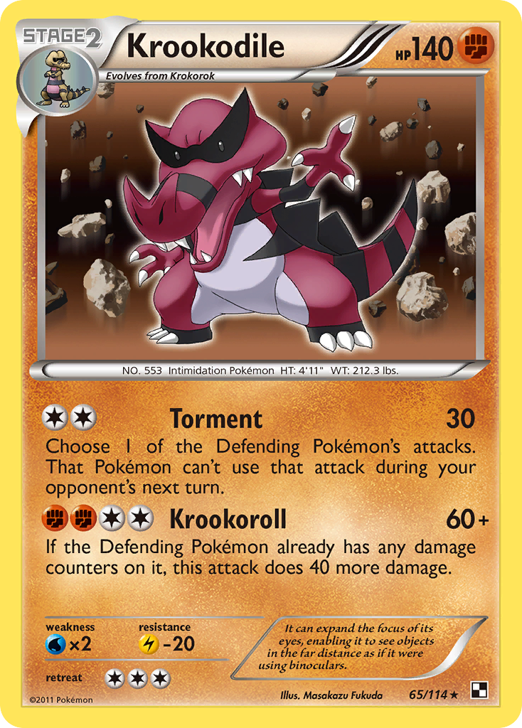 Krookodile (65/114) [Black & White: Base Set] | Nerdhalla Games