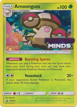 Amoonguss (SM202) (Staff Prerelease Promo) [Sun & Moon: Black Star Promos] | Nerdhalla Games