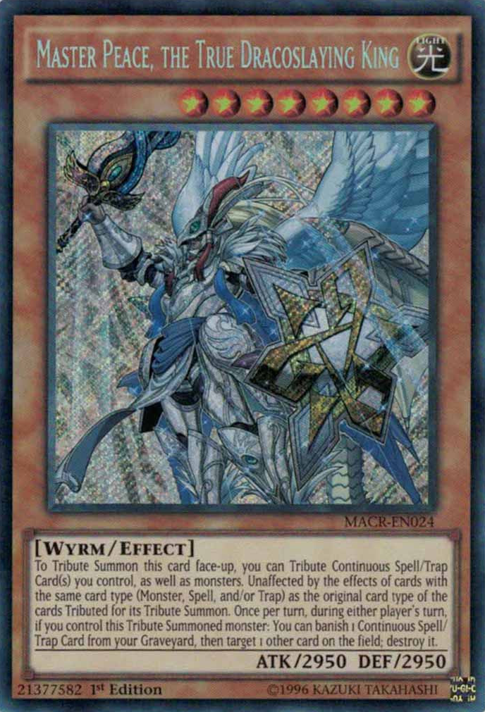 Master Peace, the True Dracoslaying King [MACR-EN024] Secret Rare | Nerdhalla Games