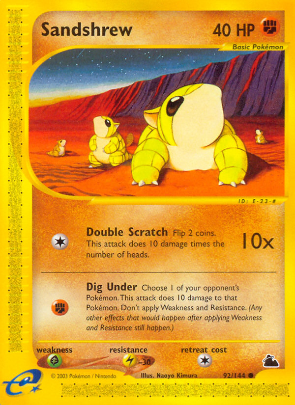 Sandshrew (92/144) [Skyridge] | Nerdhalla Games